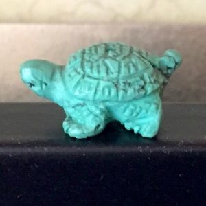 Miniature Turquoise Turtle Howlite Gemstone